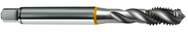 M2x0.40 6H 3-Flute Cobalt Yellow Ring Semi-Bottoming 40 degree Spiral Flute Tap-Bright - Americas Industrial Supply