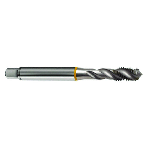 ‎M3 × 0.5 3FL 6H Cobalt Spiral Flute Semi-Bott Ylw Ring Tap-Bright-40 Degree Helix - Americas Industrial Supply