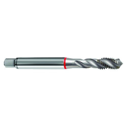 ‎M2.6 × 0.45 3FL 6H Cobalt Spiral Flute Semi-Bott Red Ring Tap-Bright-40 Degree Helix - Americas Industrial Supply