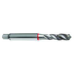 ‎M7 × 1.0 3FL 6H Cobalt Spiral Flute Semi-Bott Red Ring Tap-Bright-40 Degree Helix - Americas Industrial Supply