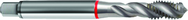 M3x0.50 6H 3-Flute Cobalt Red Ring Semi-Bottoming 40 degree Spiral Flute Tap-Bright - Americas Industrial Supply