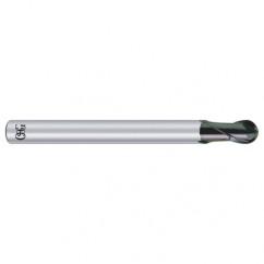 1/4" Dia. - 3" OAL - Carbide - Ball End HP End Mill-2 FL - Americas Industrial Supply
