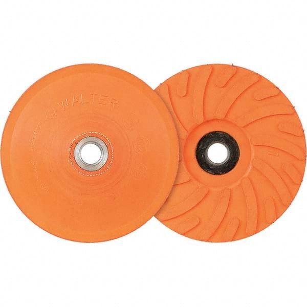 Disc Backing Pad: Rubber Backing Pad 5/8-11 Thread, Female Thread, Flexible, 13,300 Max RPM