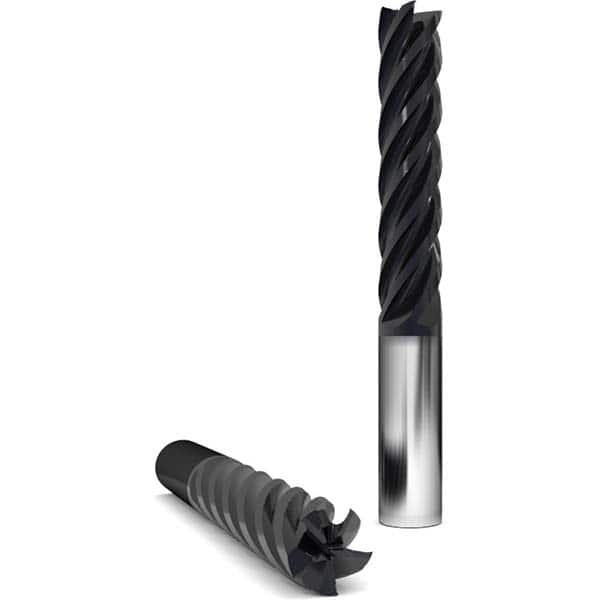 GWS - 1" Diam 5 Flute Solid Carbide 0.09" Corner Radius End Mill - Americas Industrial Supply