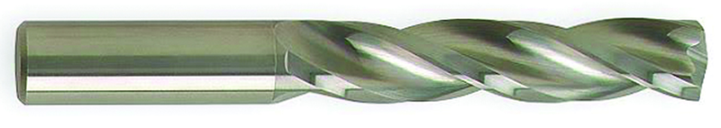 13.3mm Dia-Carbide HP 5XD Drill-150Â° Point-Bright - Americas Industrial Supply