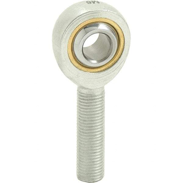 Tritan - 3/4" ID, 3-3/4" Max OD, 11,550 Lb Max Static Cap, Male Spherical Rod End - 3/4-16 RH, 7/8" Shank Diam, 1-3/4" Shank Length, Zinc Plated Carbon Steel with Sintered Oil Impregnated Bronze Raceway - Americas Industrial Supply