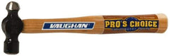 Vaughan Bushnell - 1/4 Lb Head Ball Pein Hammer - Hickory Handle, 10-1/4" OAL - Americas Industrial Supply