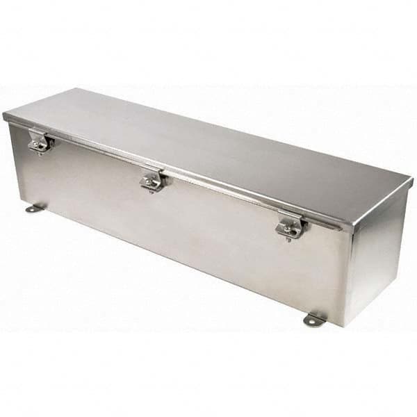 Wiegmann - NEMA 4X Stainless Steel Junction Box Enclosure with Hinge Cover - Americas Industrial Supply