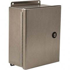 Wiegmann - NEMA 4 Stainless Steel Standard Enclosure with Continuous Hinge Cover - Americas Industrial Supply