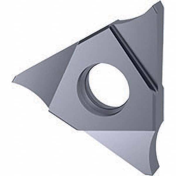 Grooving Insert: GE 30504, Solid Carbide TiCN Finish, Neutral, 1 mm Cutting Width, 3 mm Max Depth