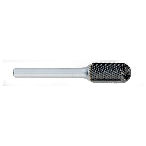 ‎SF-1 -6mm × 16mm LOC × 6mm Shank × 50mm OAL Round Nose Tree Carbide Medium Right Hand Spiral Burr - Americas Industrial Supply