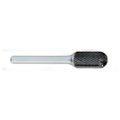 ‎SC-2 -8mm × 19mm LOC × 6mm Shank × 50mm OAL Cylindrical Ball Nose Carbide Medium Right Hand Spiral Burr - Americas Industrial Supply