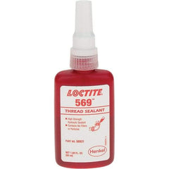 Loctite - 50 mL Bottle, Red Low Strength Threadlocker - Series 569 - Americas Industrial Supply