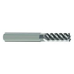 6mm Dia. - 57mm OAL - 45° Helix Bright Carbide End Mill - 6 FL - Americas Industrial Supply