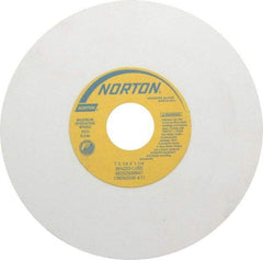 Norton - 7" Diam x 1-1/4" Hole x 1/4" Thick, L Hardness, 220 Grit Surface Grinding Wheel - Aluminum Oxide, Type 1, Very Fine Grade, 3,600 Max RPM, Vitrified Bond, No Recess - Americas Industrial Supply