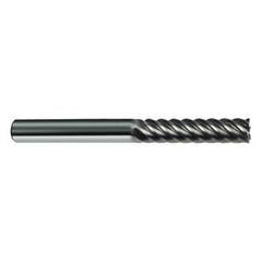 1/2" Dia. - 4-1/2" OAL - 45° Helix Bright Carbide End Mill - 6 FL - Americas Industrial Supply