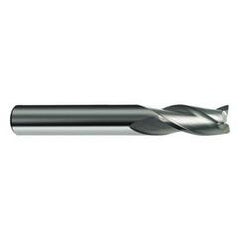 9.5mm Dia. x 72mm Overall Length 3-Flute Square End Solid Carbide SE End Mill-Round Shank-Center Cut-Firex - Americas Industrial Supply