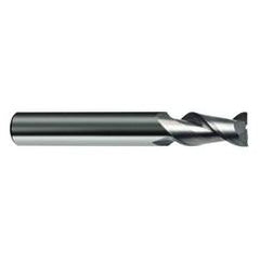 4mm Dia. - 57mm OAL - 45° Helix Bright Carbide End Mill - 2 FL - Americas Industrial Supply