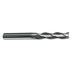 6mm Dia. - 75mm OAL - 45° Helix Bright Carbide End Mill - 2 FL - Americas Industrial Supply