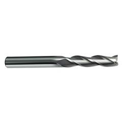 8mm Dia. x 100mm Overall Length 3-Flute Square End Solid Carbide SE End Mill-Round Shank-Center Cut-Firex - Americas Industrial Supply