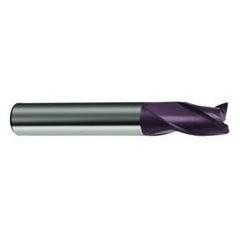 8mm Dia. x 58mm Overall Length 3-Flute Square End Solid Carbide SE End Mill-Round Shank-Center Cut-Firex - Americas Industrial Supply