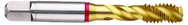1-1/2-6 2B 6-Flute PM Cobalt Red Ring Semi-Bottoming 40 degree Spiral Flute Tap-TiN - Americas Industrial Supply