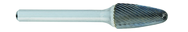 SF-14 -- 19mm x 32mm LOC x 6mm Shank x 50mm OAL Round Nose Tree Carbide Medium Right Hand Spiral Burr - Americas Industrial Supply
