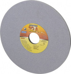 Norton - 8" Diam x 1-1/4" Hole x 1/4" Thick, L Hardness, 80 Grit Surface Grinding Wheel - Aluminum Oxide, Type 1, Medium Grade, 3,600 Max RPM, Vitrified Bond, No Recess - Americas Industrial Supply