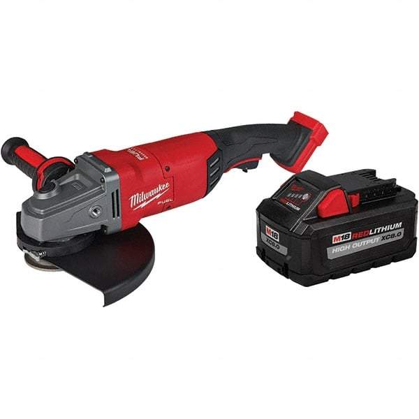 Milwaukee Tool - 9" Wheel Diam, 6,600 RPM, Cordless Angle & Disc Grinder - 5/8" Spindle - Americas Industrial Supply