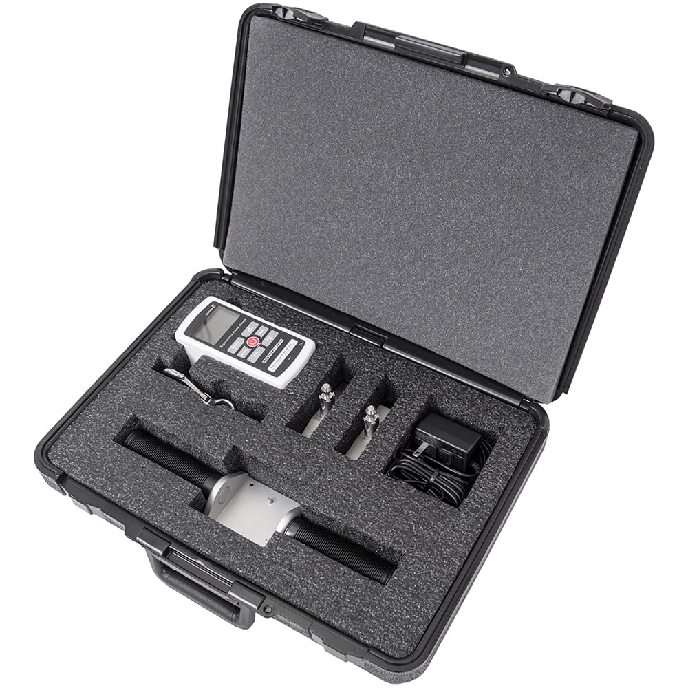 Digital Tension & Compression Force Gages; Capacity (gf): 50000.00; Capacity (kgf): 50.00; Capacity (ozf): 1600.00; Capacity (N): 500.00; Capacity (lbf): 100.00; Capacity (kN): 0.50; Resolution (ozf): 0.01; Accuracy (%): 0.2; 0.2%; Housing Material: Alumi