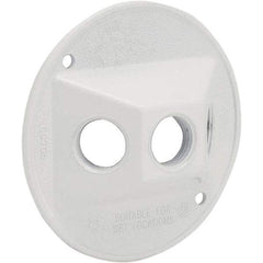 Hubbell-Raco - Weatherproof Box Covers Cover Shape: Round Number of Holes in Outlet: 3 - Americas Industrial Supply