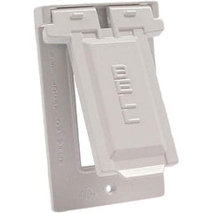 Hubbell-Raco - Weatherproof Box Covers Cover Shape: Rectangle Number of Holes in Outlet: 1 - Americas Industrial Supply