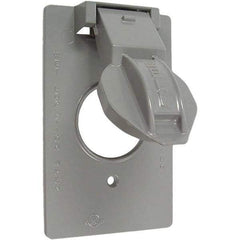 Hubbell-Raco - Weatherproof Box Covers Cover Shape: Rectangle Number of Holes in Outlet: 1 - Americas Industrial Supply