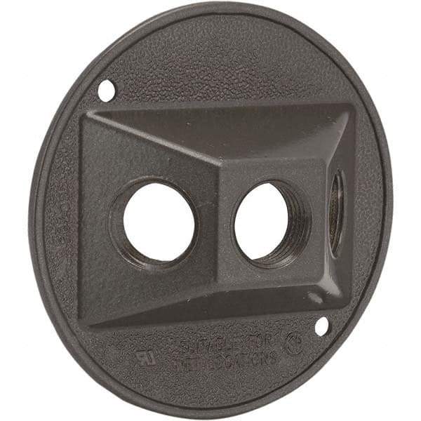 Hubbell-Raco - Weatherproof Box Covers Cover Shape: Round Number of Holes in Outlet: 3 - Americas Industrial Supply