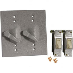 Hubbell-Raco - Weatherproof Box Covers Cover Shape: Rectangle Number of Holes in Outlet: 2 - Americas Industrial Supply