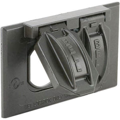 Hubbell-Raco - Weatherproof Box Covers Cover Shape: Rectangle Number of Holes in Outlet: 2 - Americas Industrial Supply