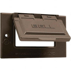 Hubbell-Raco - Weatherproof Box Covers Cover Shape: Rectangle Number of Holes in Outlet: 1 - Americas Industrial Supply