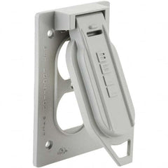 Hubbell-Raco - Weatherproof Box Covers Cover Shape: Rectangle Number of Holes in Outlet: 2 - Americas Industrial Supply