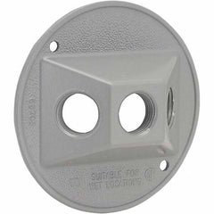 Hubbell-Raco - Weatherproof Box Covers Cover Shape: Round Number of Holes in Outlet: 3 - Americas Industrial Supply