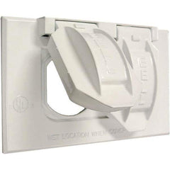 Hubbell-Raco - Weatherproof Box Covers Cover Shape: Rectangle Number of Holes in Outlet: 2 - Americas Industrial Supply