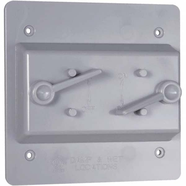 Hubbell-Raco - Weatherproof Box Covers Cover Shape: Rectangle Number of Holes in Outlet: 2 - Americas Industrial Supply