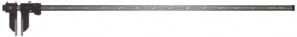 Mitutoyo - 0 to 1,500mm Range, 0.01mm Resolution, IP66 Electronic Caliper - Stainless Steel with 6" Carbon Fiber Reinforced Plastic (CFRP) Jaws, 0.004" Accuracy, SPC Output - Americas Industrial Supply