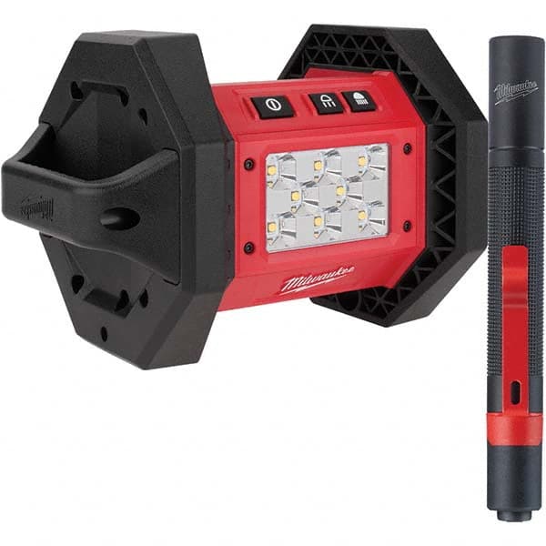 Milwaukee Tool - Cordless Work Lights Voltage: 18 Run Time: 3 hrs. - Americas Industrial Supply