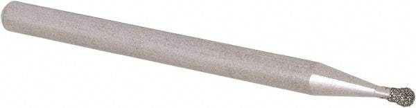 Dremel - 5/64" Head Diam, Ball, Diamond Mounted Point - Teal, 1/8" Shank Diam - Americas Industrial Supply