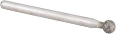 Dremel - 11/64" Head Diam, Ball End, Diamond Mounted Point - Teal - Americas Industrial Supply