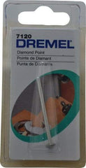 Dremel - 17/64" Head Diam, Wheel, Diamond Mounted Point - Teal, 1/8" Shank Diam - Americas Industrial Supply
