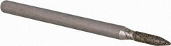 Dremel - 3/32" Head Diam, Sharp Tip Point End, Diamond Mounted Point - Teal - Americas Industrial Supply