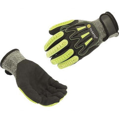 Tilsatec - Size M (8), ANSI Cut Lvl A5, Puncture Lvl 5, Abrasion Lvl 4, Micro-Foam Nitrile Coated Cut & Puncture Resistant Gloves - Americas Industrial Supply