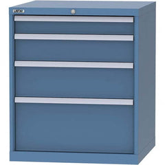 LISTA - 4 Drawer, 45 Compartment Bright Blue Steel Modular Storage Cabinet - Americas Industrial Supply
