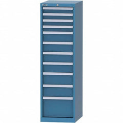 LISTA - 11 Drawer, 45 Compartment Bright Blue Steel Modular Storage Cabinet - Americas Industrial Supply